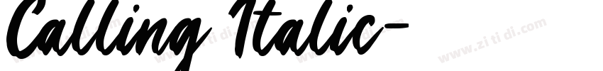 Calling Italic字体转换